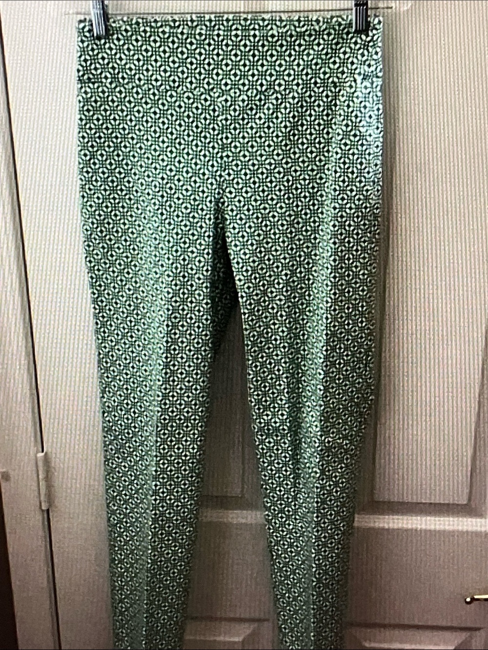 Attyre Green Geometric Print Pants